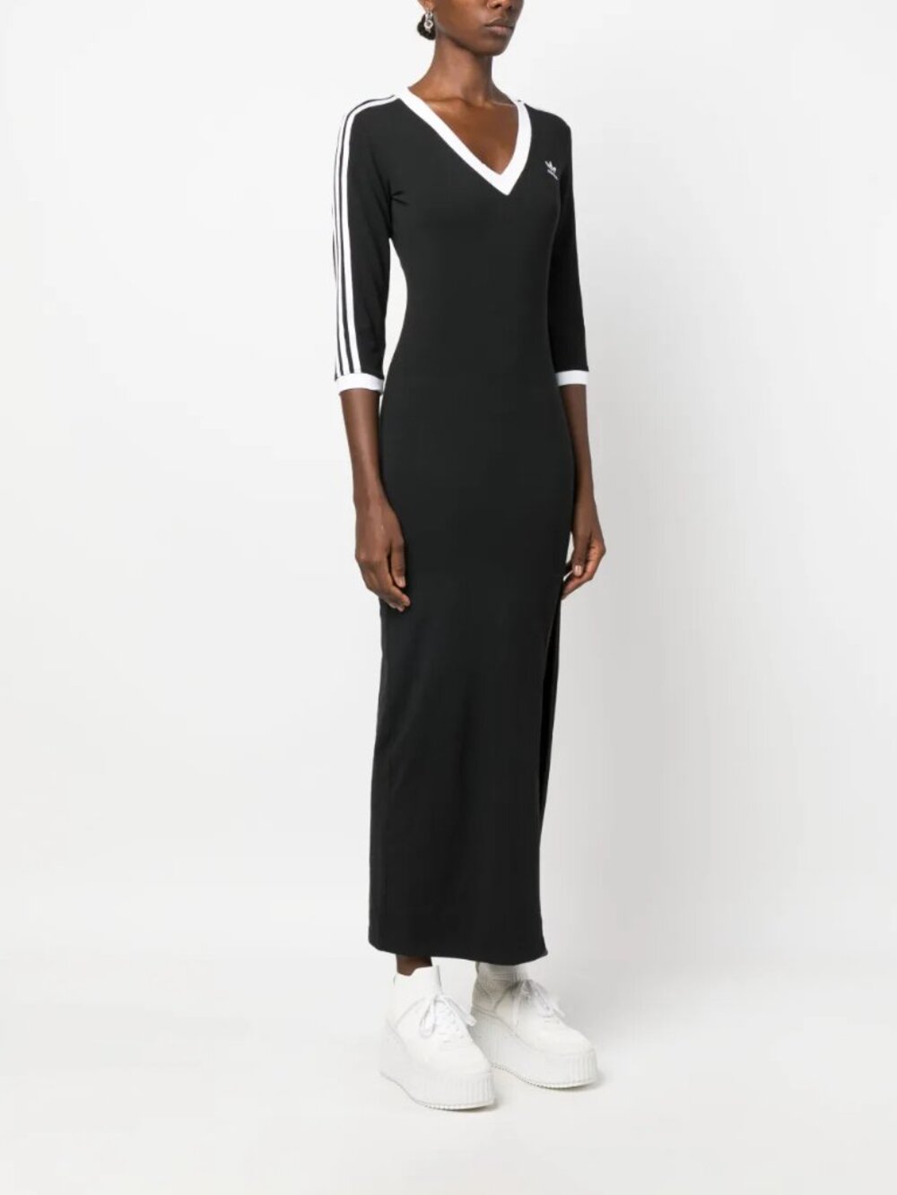 Adicolor Classics 3-Stripes Maxi Dress in Black - Medium